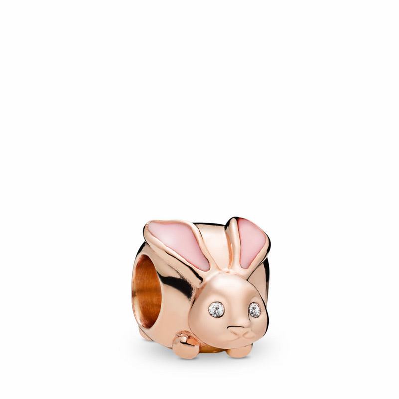 PANDORA Rose™ Cute Bunny Charm Pink Egypt NY9802543